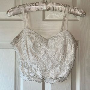 Charlotte Russe Lace Tank Crop Top